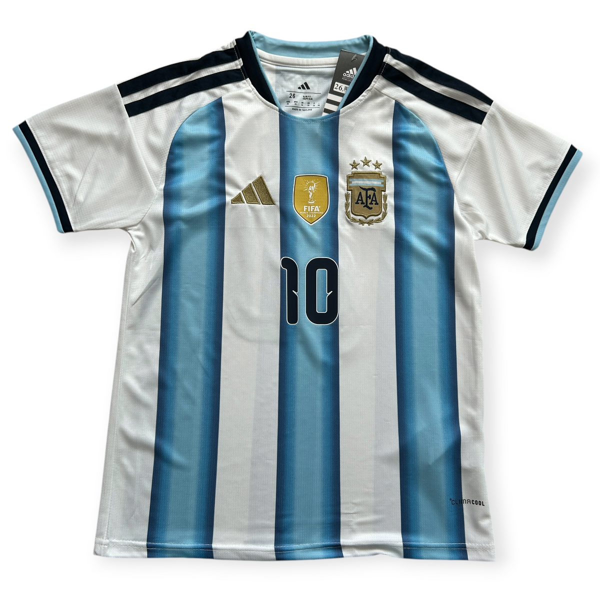 希少 3星アルゼンチン 2026W杯記念 MESSI 10番 M ほぼ未使用 Lionel Messi #10 Argentina Adidas 2026 World Cup Home Jersey - 3