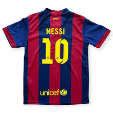 Load image into Gallery viewer, Lionel Messi #10 FC Barcelona 2014-2015 Home Kids Jersey & Shorts Set - Retro Treble Kit