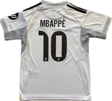 Load image into Gallery viewer, Mbappé #10 Real Madrid 2025-26 Youth Kids Home Kit (Jersey + Shorts) Adidas jersey back