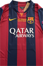 Load image into Gallery viewer, Neymar JR 11 FC Barcelona Nike 2015 Front view with Berlin, Barcelona, and Nike logo