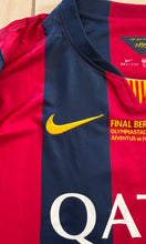 Load image into Gallery viewer, Neymar JR 11 FC Barcelona Nike 2015 close up with you of a Nike logo embroidered