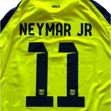 Load image into Gallery viewer, Neymar Jr. #11 FC Barcelona 2014-2015 Volt Yellow Men's Retro Jersey - Treble Winners Edition