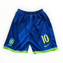 Load image into Gallery viewer, Neymar Jr #10 Brazil Nike 2025-26 Away Jersey Kit - Youth/Kids Blue & Green Edition