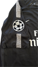 Load image into Gallery viewer, Black PSG Neymar sports jersey with a logo on the chest against a white background