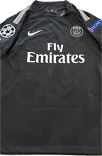 Load image into Gallery viewer, BlackPSG Neymar sports jersey with branding and logos on a white background