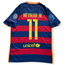 Load image into Gallery viewer, Neymar Jr #11 FC Barcelona 2015-2016 Home Men's Jersey - UCL & World Champions Patches