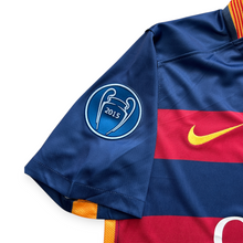 Load image into Gallery viewer, Neymar Jr #11 FC Barcelona 2015-2016 Home Men's Jersey - UCL & World Champions Patches