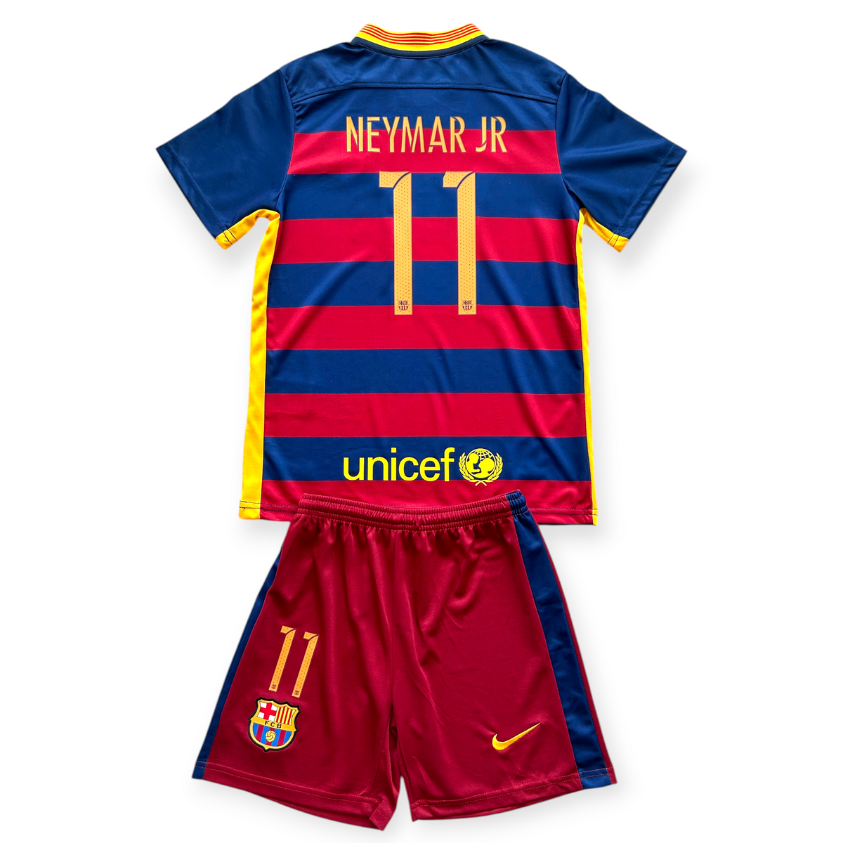 Neymar Jr #11 FC Barcelona Retro Kids Kit - 2015-16 