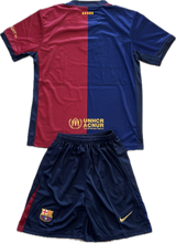 Load image into Gallery viewer, Nike x Travis Scott Cactus Jack Barcelona Kids Youth Kit Blue Home (Jersey + Shorts) back