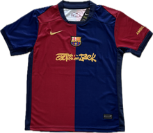 Load image into Gallery viewer, Nike x Travis Scott Cactus Jack Barcelona Kids Youth Kit Blue Home (Jersey + Shorts) front jersey