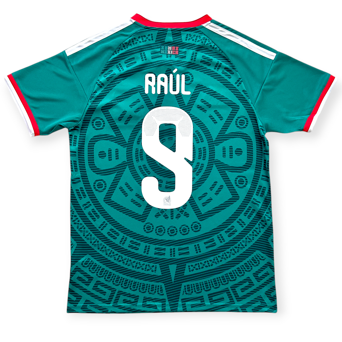 RAÚL #9 Mexico 2026 Adidas Aztec Sun Stone Green Jersey World Cup