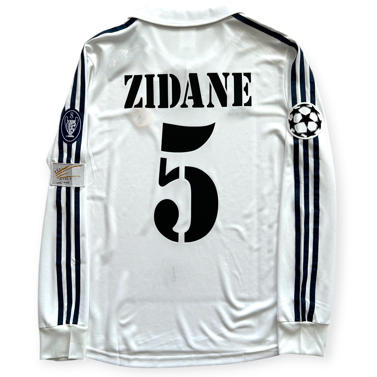 Real Madrid 2002-03 Retro Home Long Sleeve Jersey Zinedine Zidane