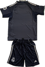 Load image into Gallery viewer, Real Madrid 2025-26 Youth Away Kit (Jersey + Shorts) - Adidas Champions League showing the back of the jersey with shorts
