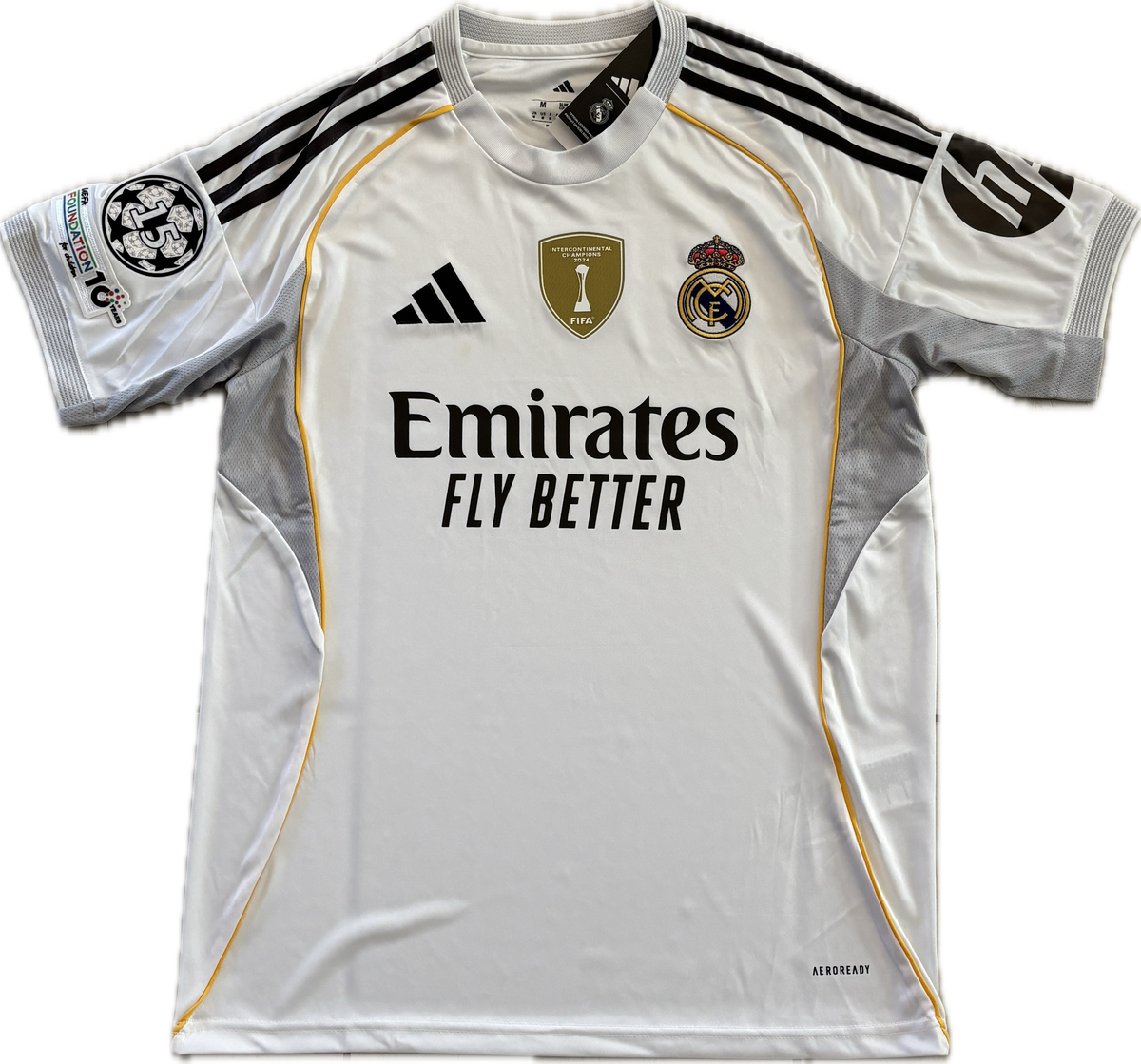 Real Madrid Mbappé Bellingham 2025-26 Adidas Home Jersey with