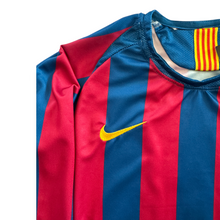 Load image into Gallery viewer, Ronaldinho 10 FC Barcelona 2005-06 Nike Home Retro Long Sleeve Soccer Jersey Kids Youth
