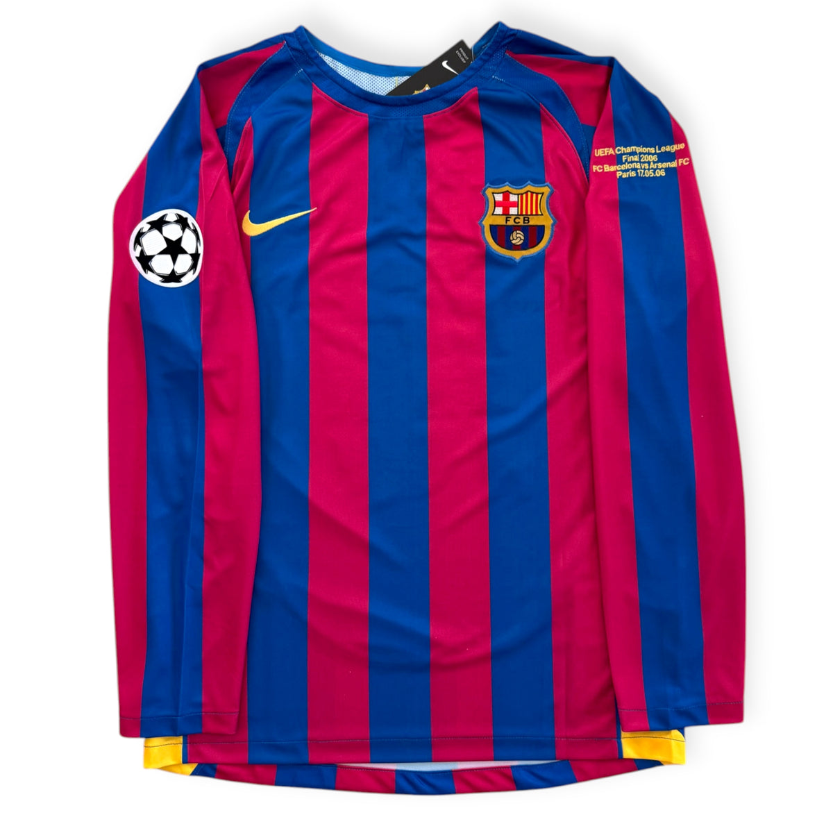 Ronaldinho 10 FC Barcelona 2006 Champions League Final Long Sleeve