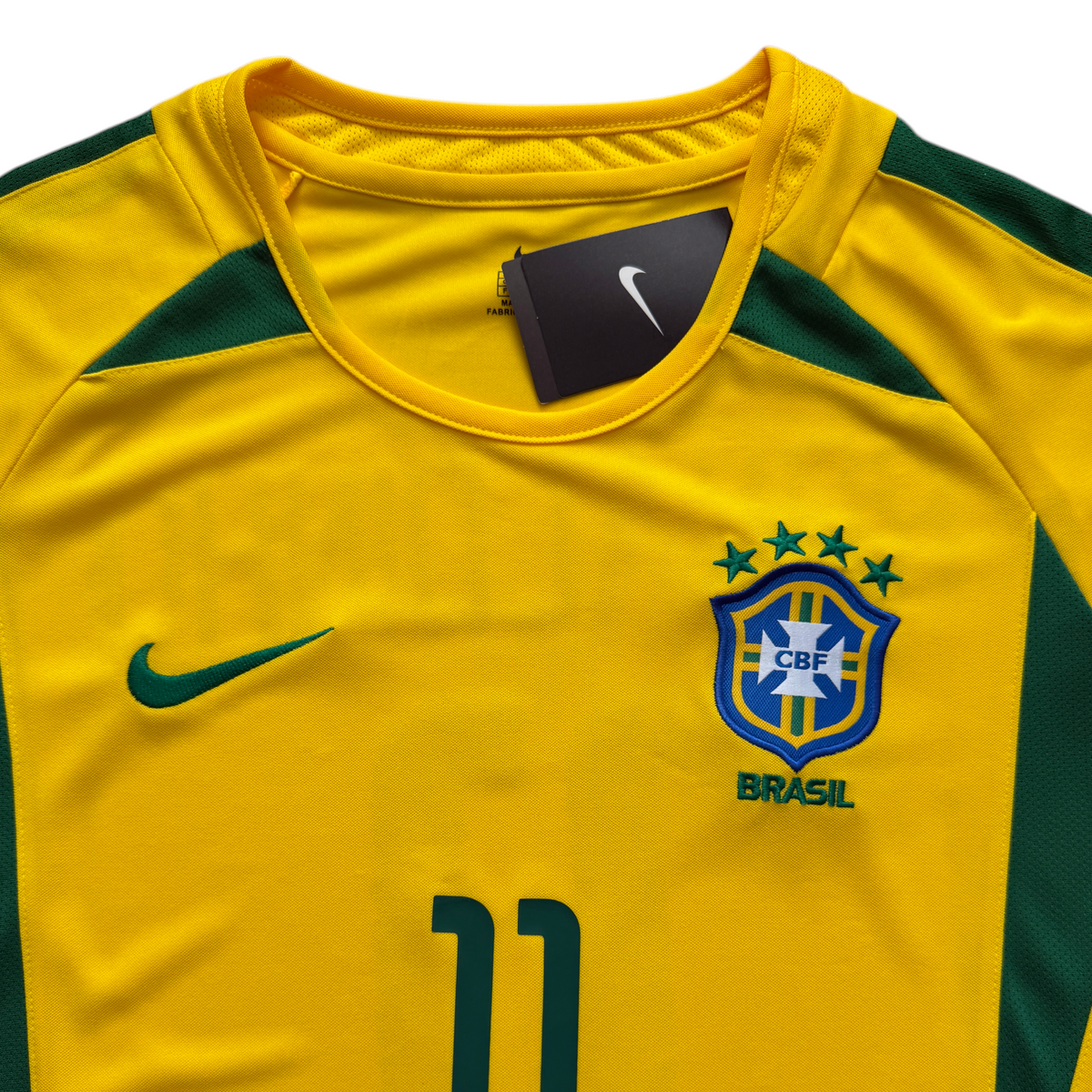 Ronaldinho 11 Brazil Nike National Football Team MENS Yellow 2002
