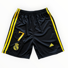 Load image into Gallery viewer, Ronaldo #7 Real Madrid "Dragon" Kids Youth Kit (Jersey + Shorts) - Adidas Champions Gold Black CR7