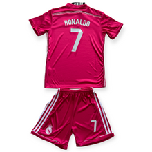 Load image into Gallery viewer, Ronaldo Jersey #7 Madrid 2014-2015 Adidas Real Madrid Soccer Jersey Champions Pink Youth Kids