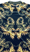 Load image into Gallery viewer, Italy x Versace Soccer Jersey - Black & Gold Baroque Medusa Edition Azzurri