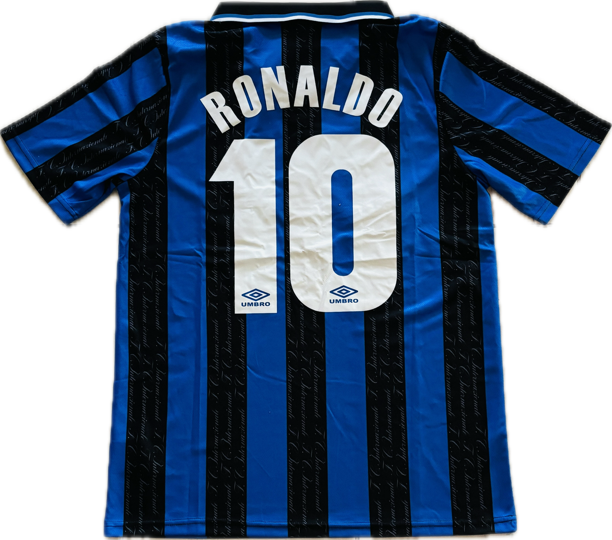 Inter Milan Ronaldo Nazario 10 UMBRO 1997-1998 Retro Soccer Jersey Inter Milan Ronaldo Nazario 10 UMBRO 1997-1998 Retro Soccer Jersey