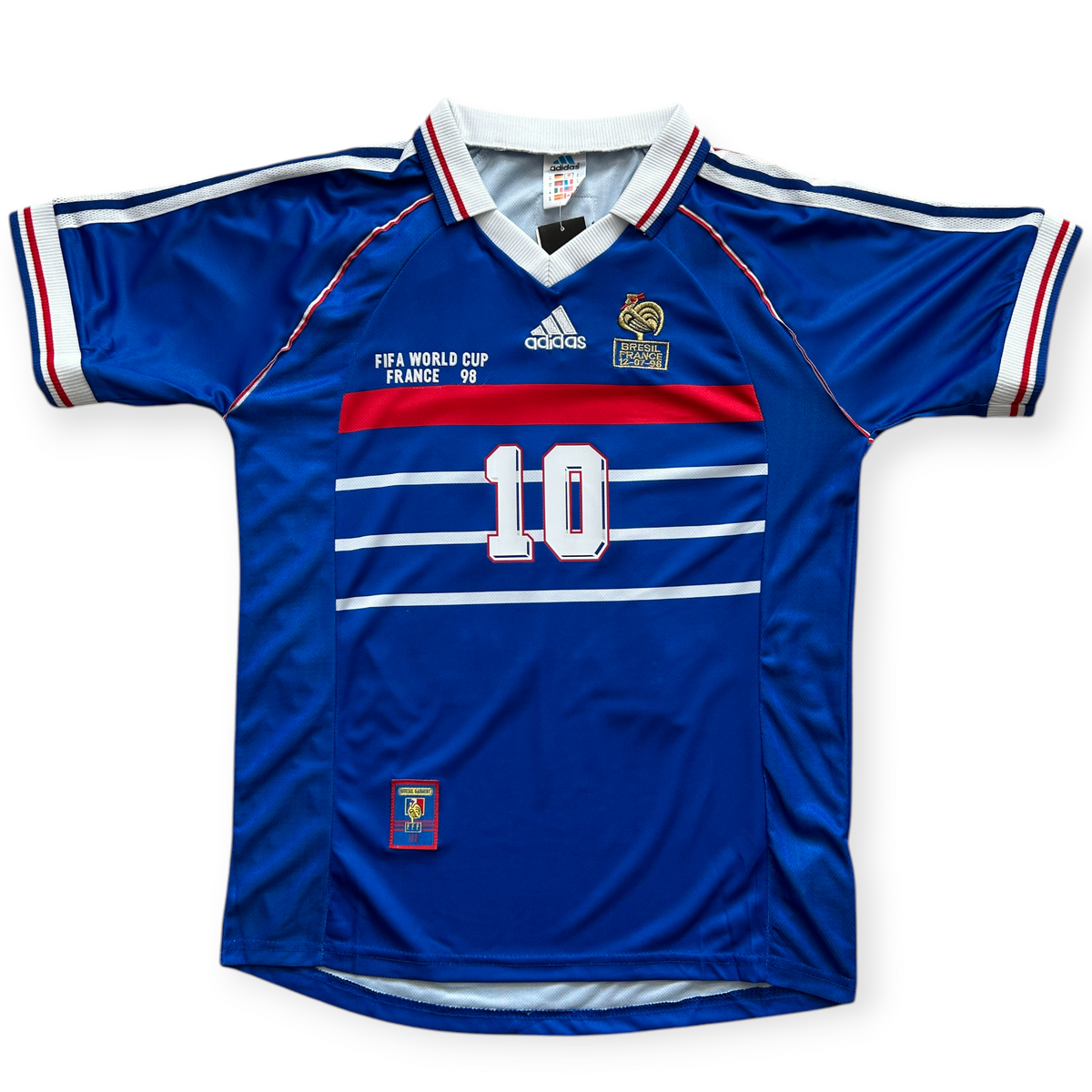 adidas1998フランス代表 シャツ サイズ:164 Zinedine Zidane #10 France Adidas 1998 World Cup Away Jersey
