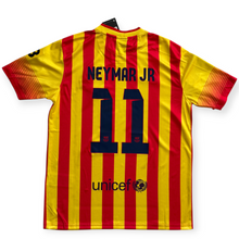 Load image into Gallery viewer, Neymar Jr #11 FC Barcelona 2013-14 Away Jersey - Yellow & Red Senyera Nike Kit MEN