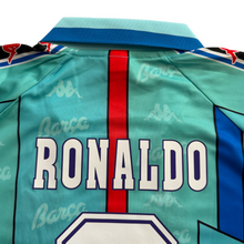 Load image into Gallery viewer, Ronaldo Jr #9 FC Barcelona 1996-97 Retro Away Jersey - Kappa Barca Vintage Retro Kit