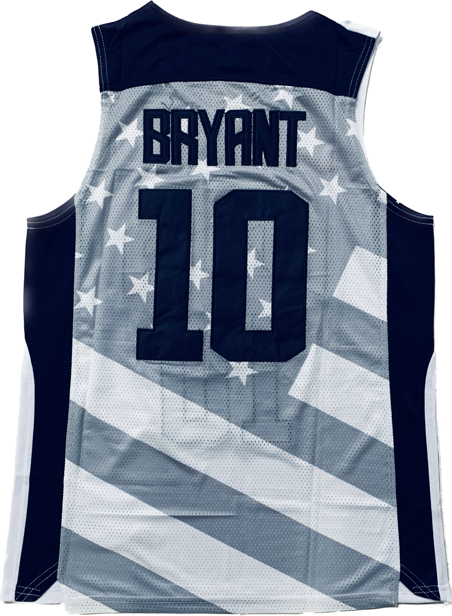 Kobe Bryant Nike Dream Team USA Olympic 10 Basketball Jersey Football Patch King