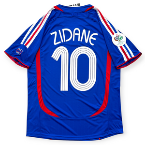 2006 Adidas France World Cup Zinedine Zidane Blue Jersey Shirt