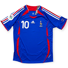 Load image into Gallery viewer, 2006 Adidas France World Cup Zinedine Zidane Blue Jersey Shirt Home Kit Vintage Retro Embroidered

