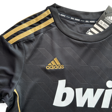 Load image into Gallery viewer, Cristiano Ronaldo 2011-12 Real Madrid Adidas Away Black Gold UCL champions league jersey Youth Kids
