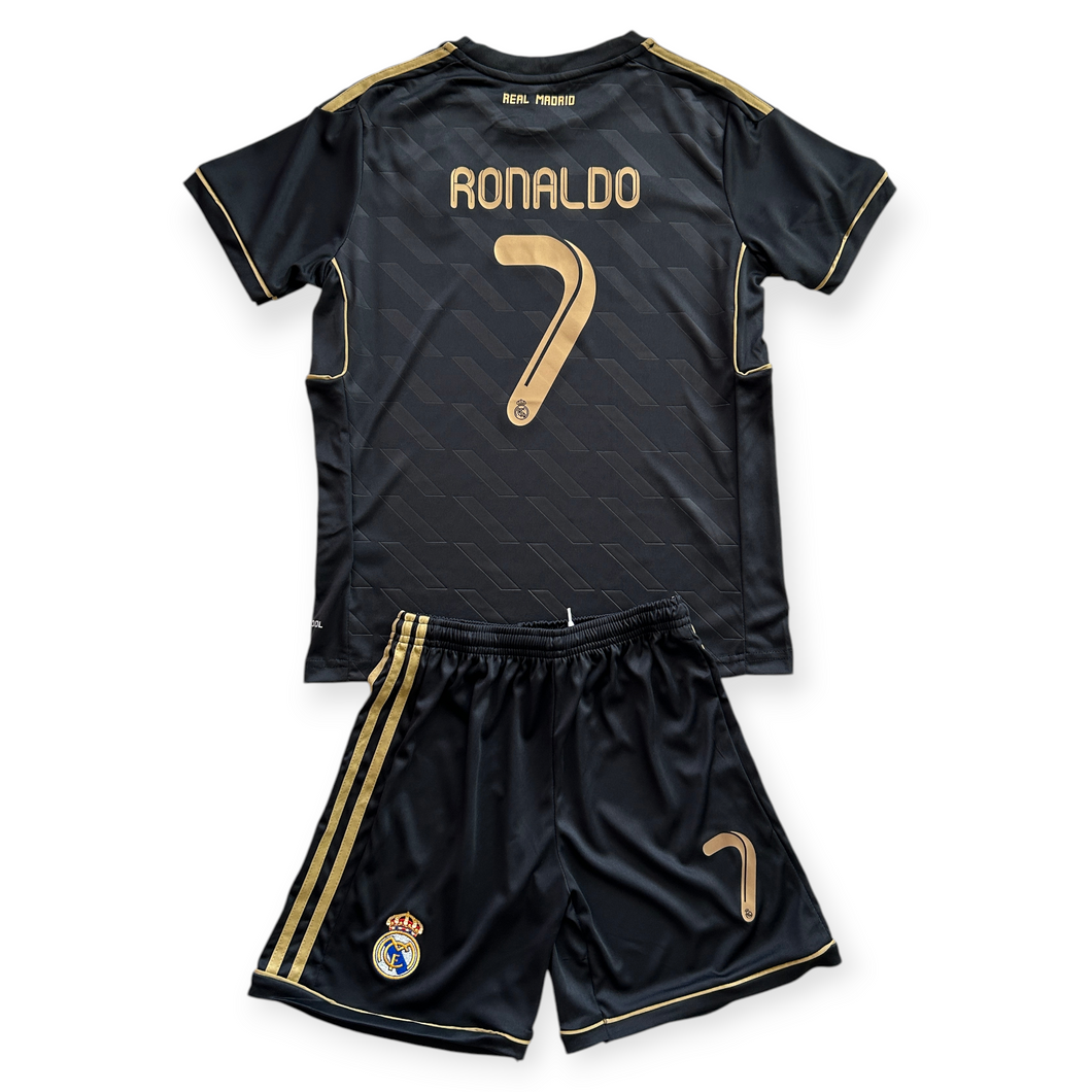 Cristiano Ronaldo #7 2011-12 Real Madrid Adidas Away Black Gold
