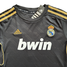 Load image into Gallery viewer, Cristiano Ronaldo 2011-12 Real Madrid Adidas Away Black Gold UCL champions league jersey Youth Kids
