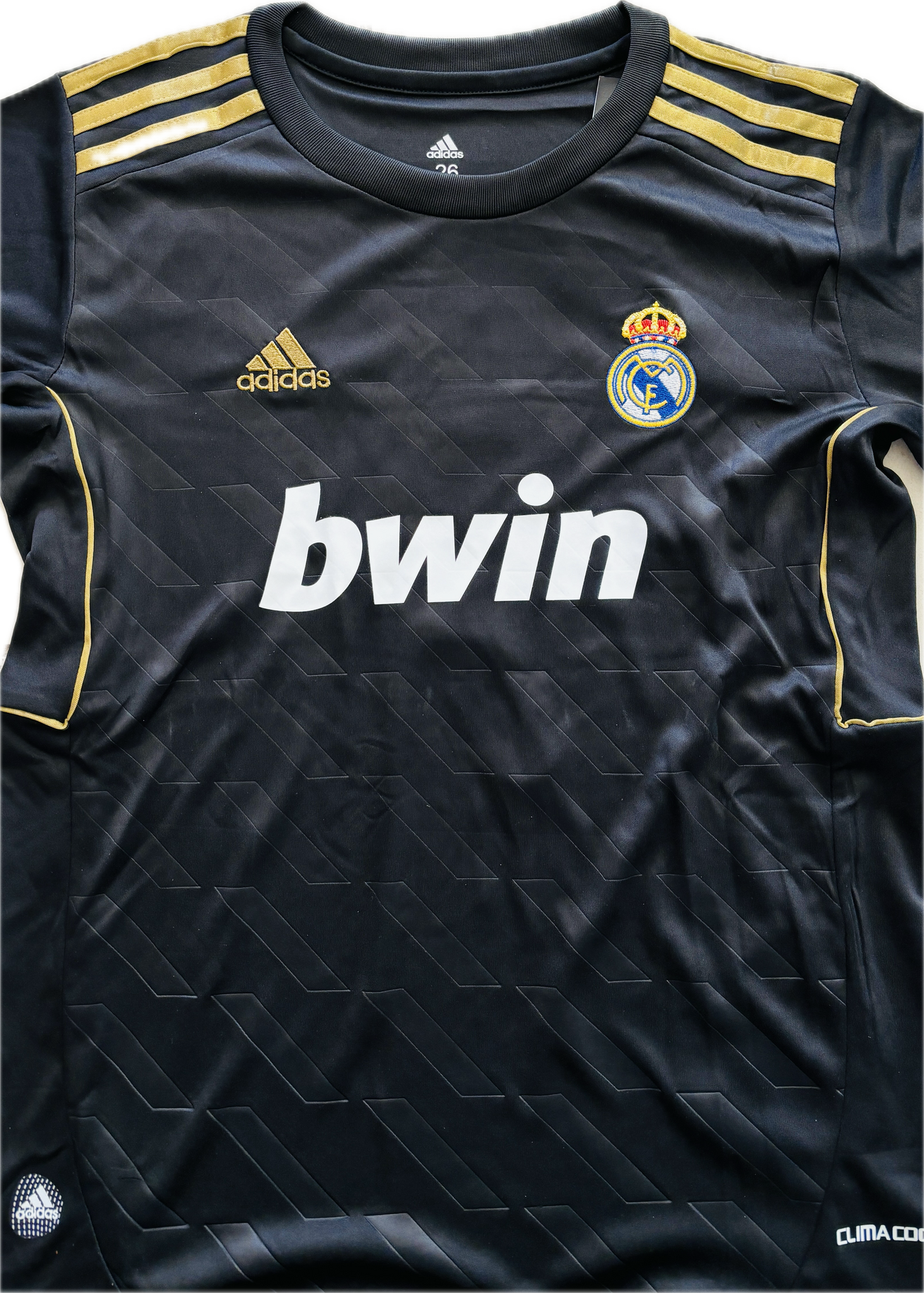 Cristiano Ronaldo #7 2011-12 Real Madrid Adidas Away Black Gold