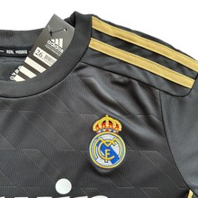 Load image into Gallery viewer, Cristiano Ronaldo 2011-12 Real Madrid Adidas Away Black Gold UCL champions league jersey Youth Kids
