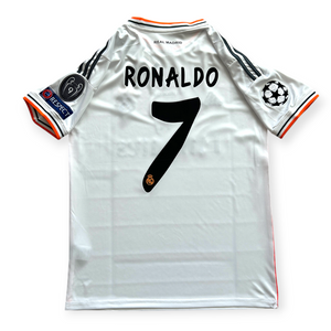 シ*ゴ様  Real Madrid ユニフォーム ホワイト Cristiano Ronaldo 2013-14 Real Madrid Adidas White Final Lisbon 9