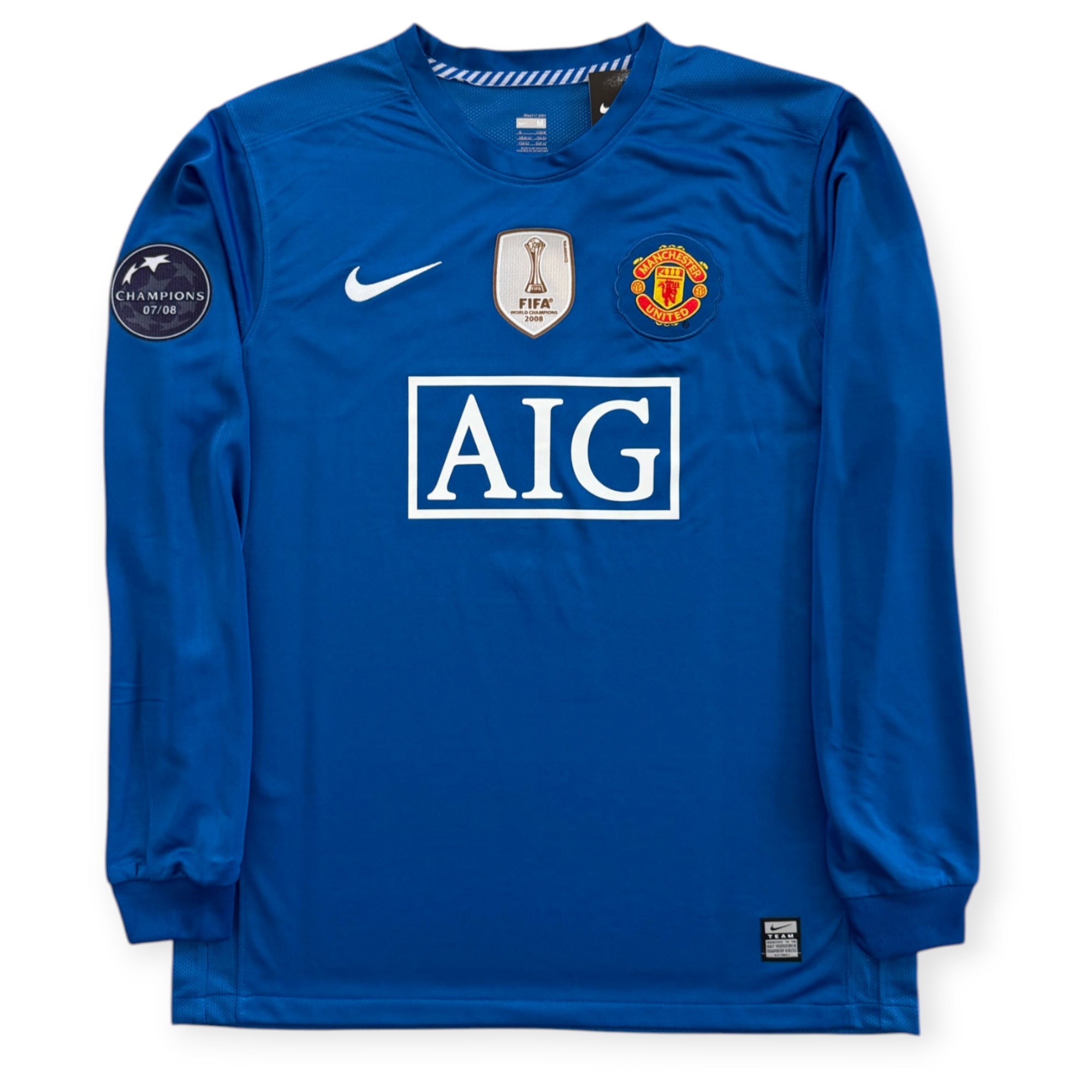 Cristiano Ronaldo 7 Manchester United 2008 Blue Long Sleeve Retro