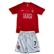 Load image into Gallery viewer, Cristiano Ronaldo #7 Manchester United Nike 2007-08 Home Jersey - Kids Moscow UCL Edition
