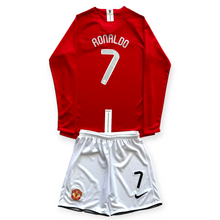 Load image into Gallery viewer, Cristiano Ronaldo #7 Manchester United Nike 2007-08 Home Jersey - Long Sleeve Kids Youth UCL Edition
