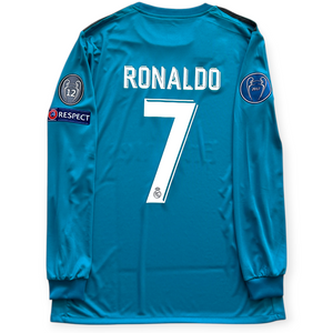 Cristiano Ronaldo #7 Real Madrid Adidas 2017-18 Away Jersey - Long