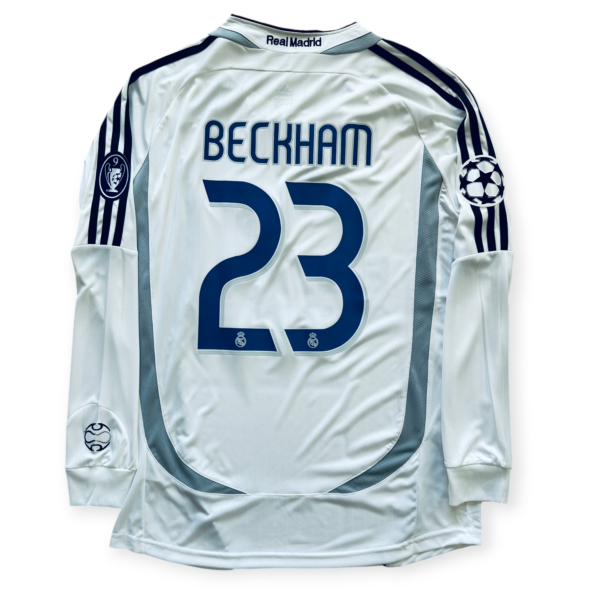 David Beckham #23 Real Madrid Adidas 2006-07 Long Sleeve Home David Beckham #23 Real Madrid Adidas 2006-07 Long Sleeve Home