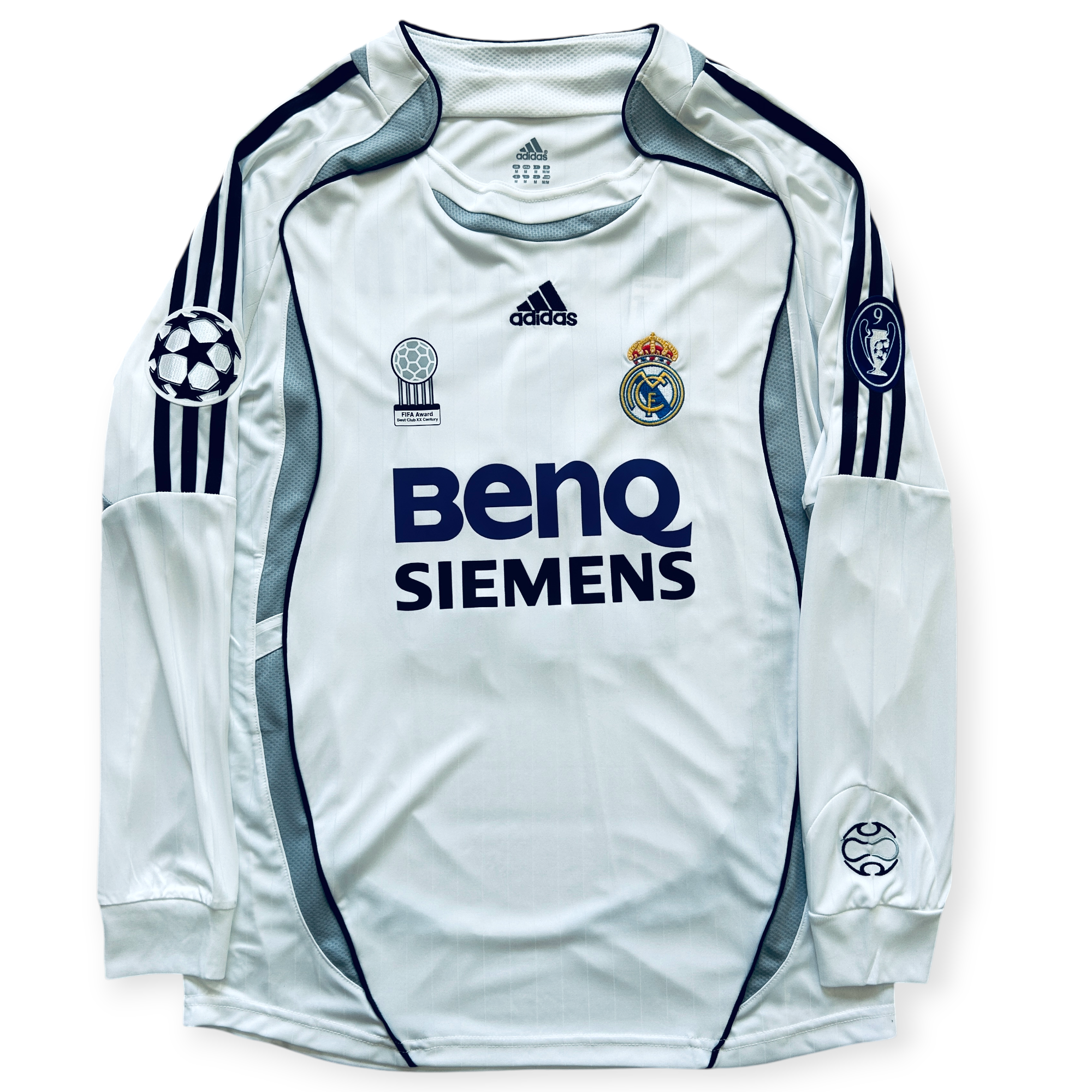 David Beckham #23 Real Madrid Adidas 2006-07 Long Sleeve Home