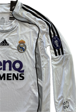 Load image into Gallery viewer, David Beckham #23 Real Madrid Adidas 2006-07 Long Sleeve Home Jersey - Final Season Champions back left sleeve
