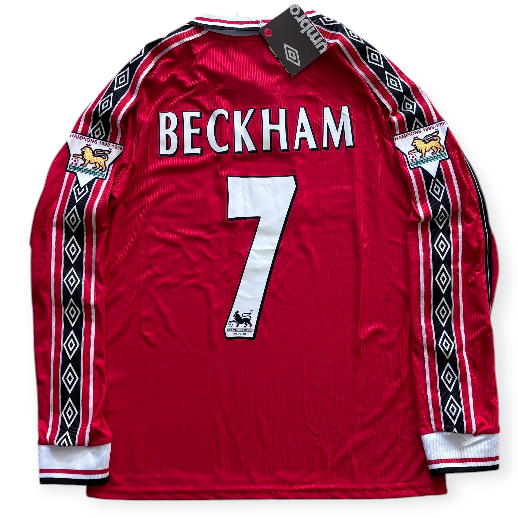 UMBRO Manchester United Beckham 7 長袖 David Beckham #7 Manchester United 1999-2000 Home Long Sleeve