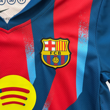 Load image into Gallery viewer, FC Barcelona 2025-26 Fourth "Senyera" Kids Kit - La Liga Special Edition - Jersey &amp; Shorts Set
