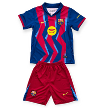 Load image into Gallery viewer, FC Barcelona 2025-26 Fourth "Senyera" Kids Kit - La Liga Special Edition - Jersey &amp; Shorts Set
