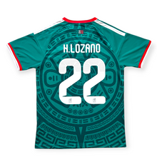 Load image into Gallery viewer, H. LOZANO #22 Mexico 2026 Adidas Aztec Sun Stone Green Jersey World Cup
