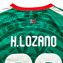Load image into Gallery viewer, H. LOZANO #22 Mexico 2026 Adidas Aztec Sun Stone Green Jersey World Cup
