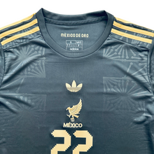 Load image into Gallery viewer, H. LOZANO #22 Mexico "Mexico de Oro" Black &amp; Gold Jersey - Adidas Originals Special Edition
